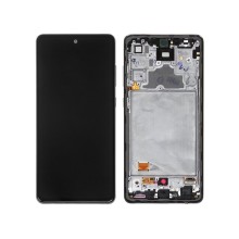 Complete Screen Black OLED Galaxy A72 (A725F/A726B) (With frame)