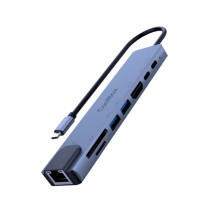 CoolBox MiniDock C81 USB-C - 1x HDMI 4K, 2x USB 3.2 Gen1, 1x USB-C PD, 1x USB-C, 1x SD, 1x MicroSD/TF, 1x RJ45 10/100/1000 - Compatível com