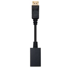 Conversor Nanocable DisplayPort para HDMI - DP/M-HDMI A/H - 15 cm - Preto