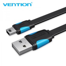 FORA DE ESTOQUE Cabo Vention USB 2.0 macho para mini USB macho - 0,5 m - Azul e preto