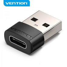 Adaptador Vention USB 2.0 USB-C Macho para USB Fêmea - Preto
